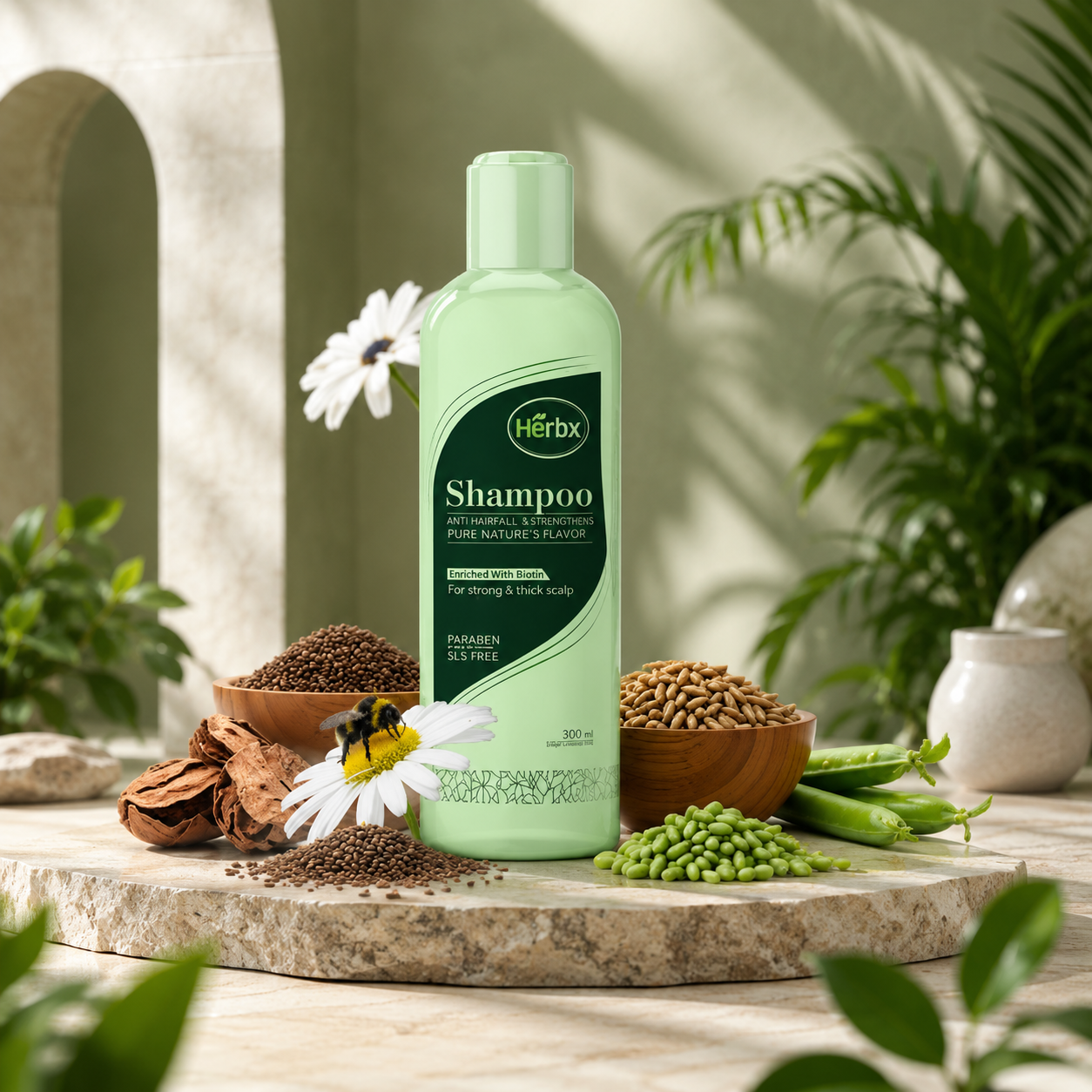 Fresh and clean hair after using HERBX Shampoo